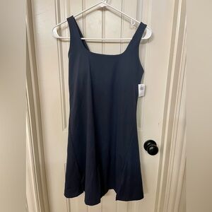 Old Navy PowerSoft square neck athletic dress, dusk navy, small.